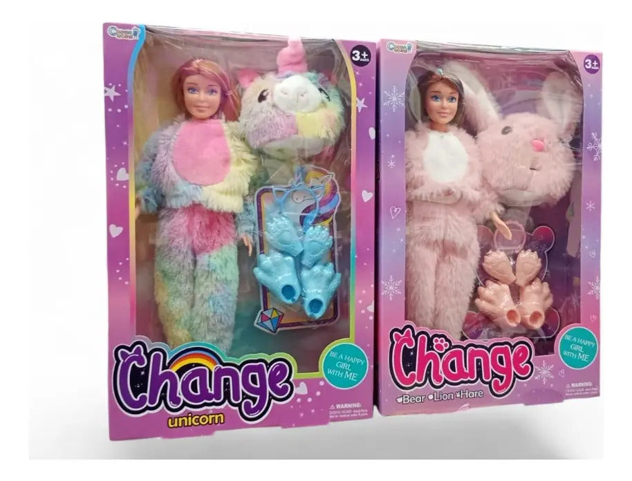 Muñeca Candy Toys Change Colección Mágica De 4 Personajes