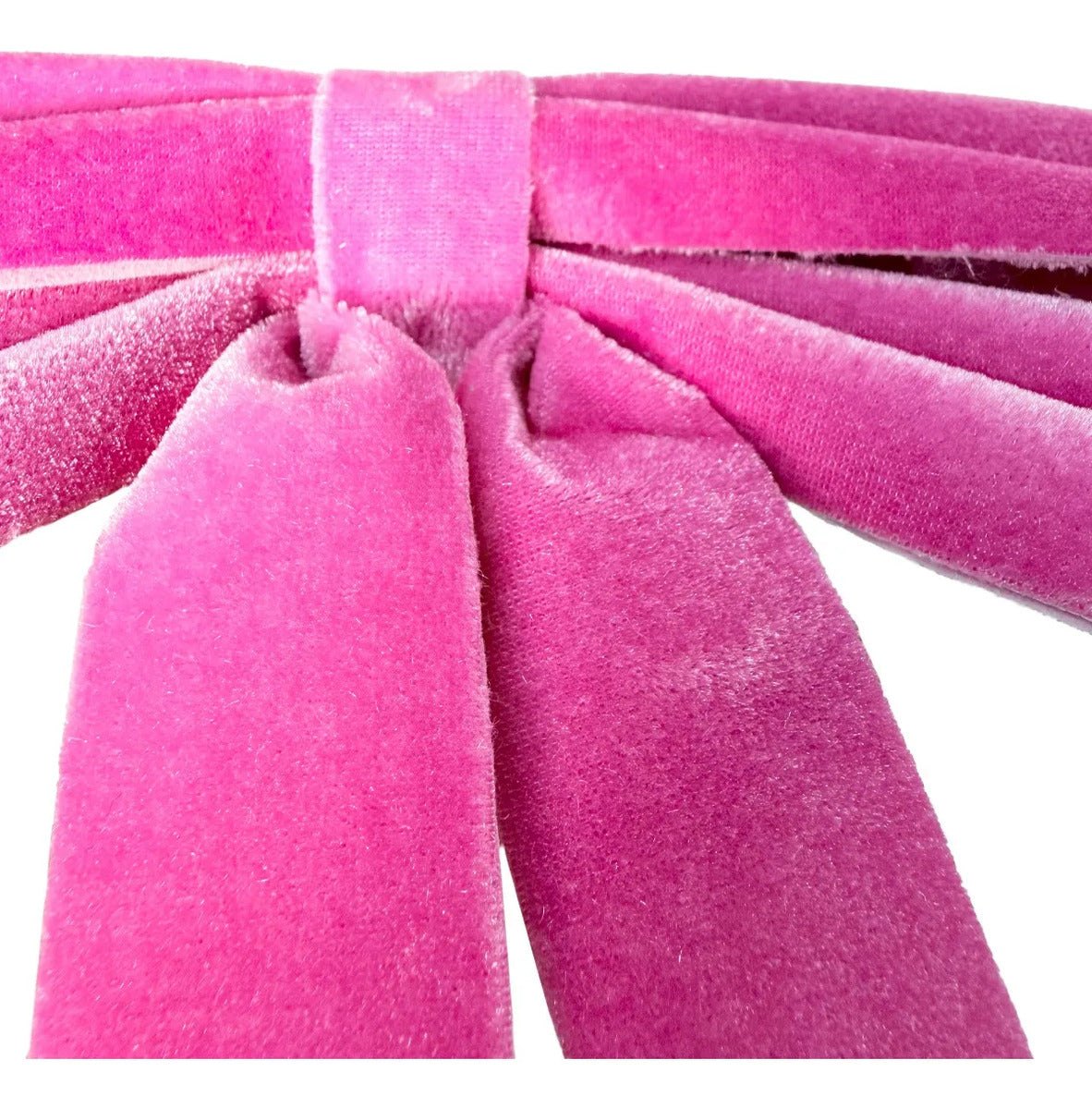 Moño Navideño Lluvia Rosa Con Listones Largos 63 Cm