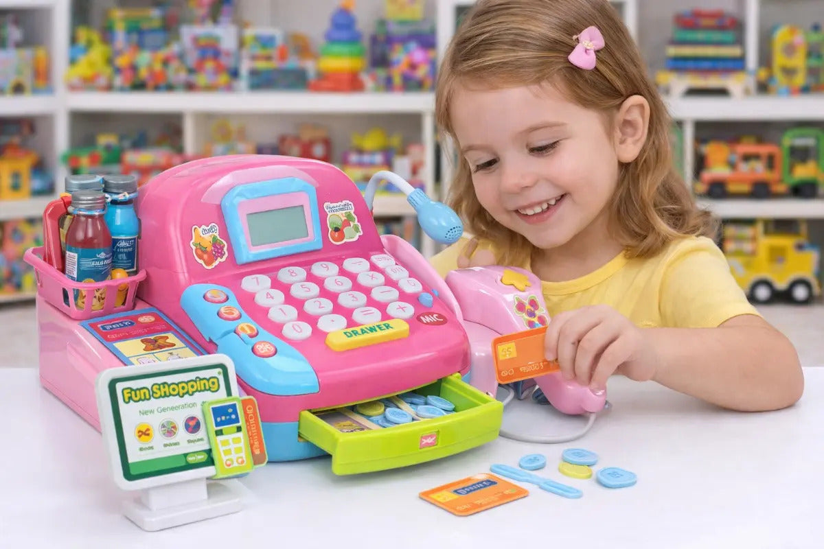 Caja Registradora Infantil Candy Toys Con 11 Accesorios
