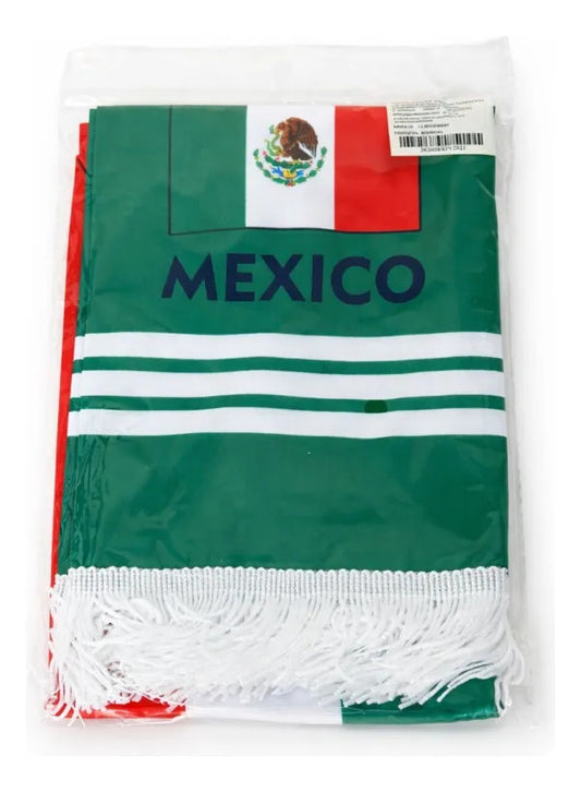 Set Tricolor México Bufanda Bandera Y Accesorios Patrios