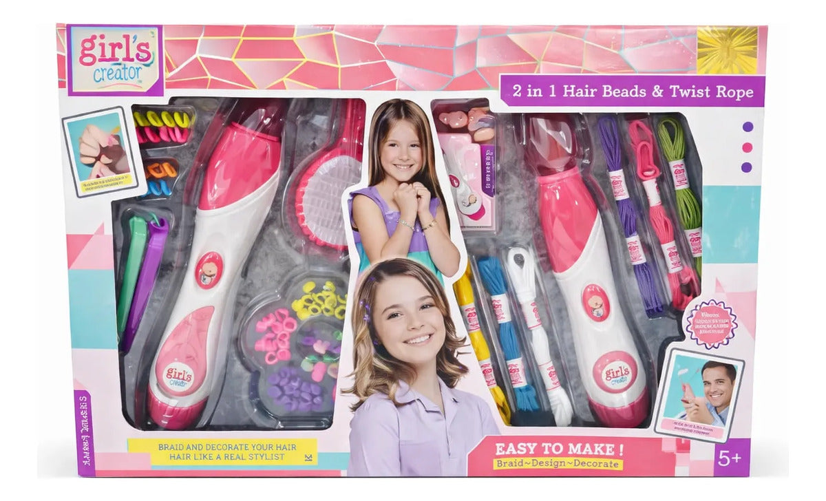 Juego Para Peinar Y Decorar El Cabello 2 En 1 Girls Creator