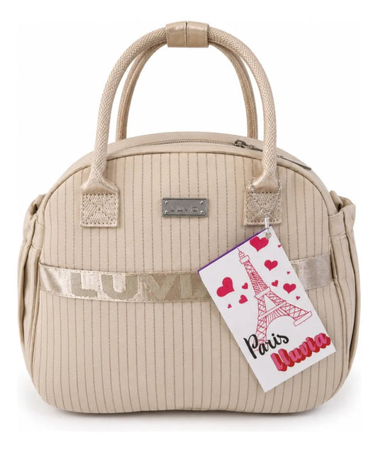Lonchera Ejecutiva Lluvia Beige Claro Con Diseño Elegante