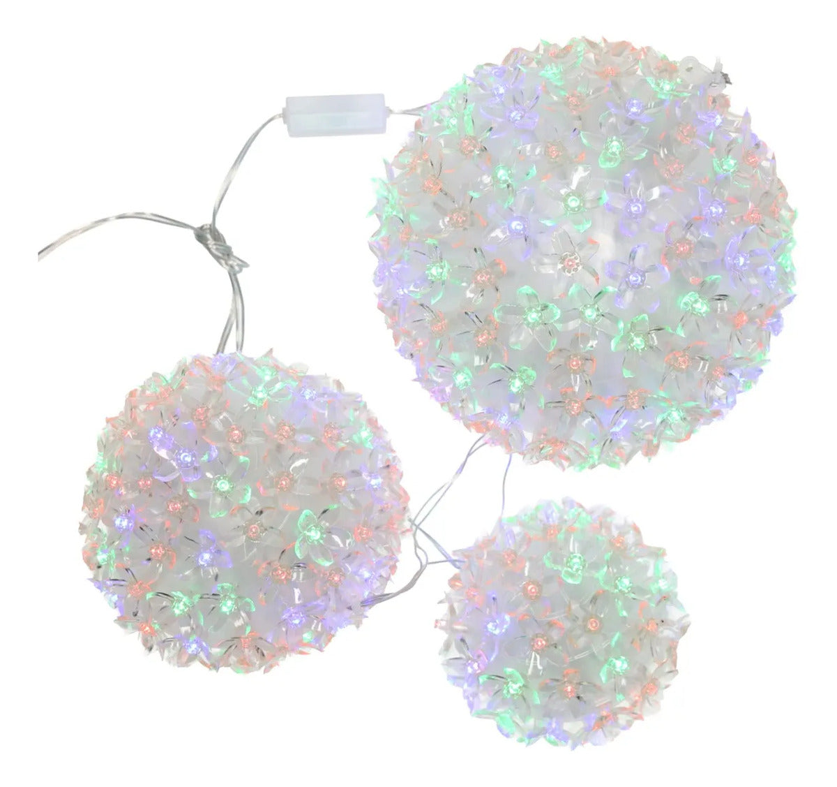 Set 3 Esferas Navideñas JL 300 Luces Led Bicolor Mágicas