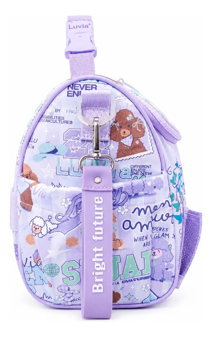 Set Escolar Tres Piezas Lluvia Diseño Boutique Floral Lila