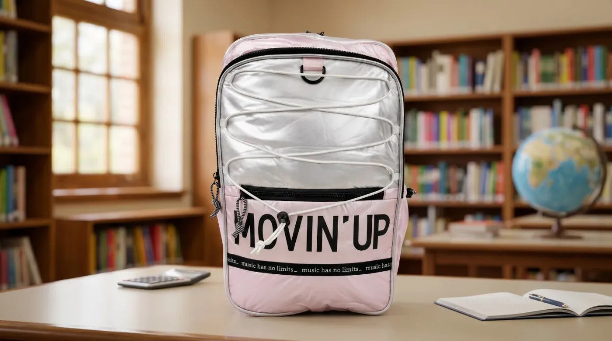 Mochila Lluvia Juvenil Rosa Tornasol Frontal Ajustable