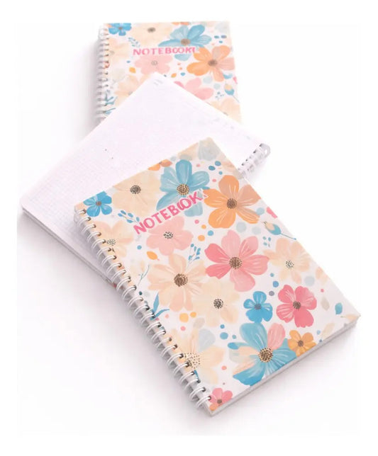 Libretas 3 Piezas Diseño Flores Notebook Cuadro Chico