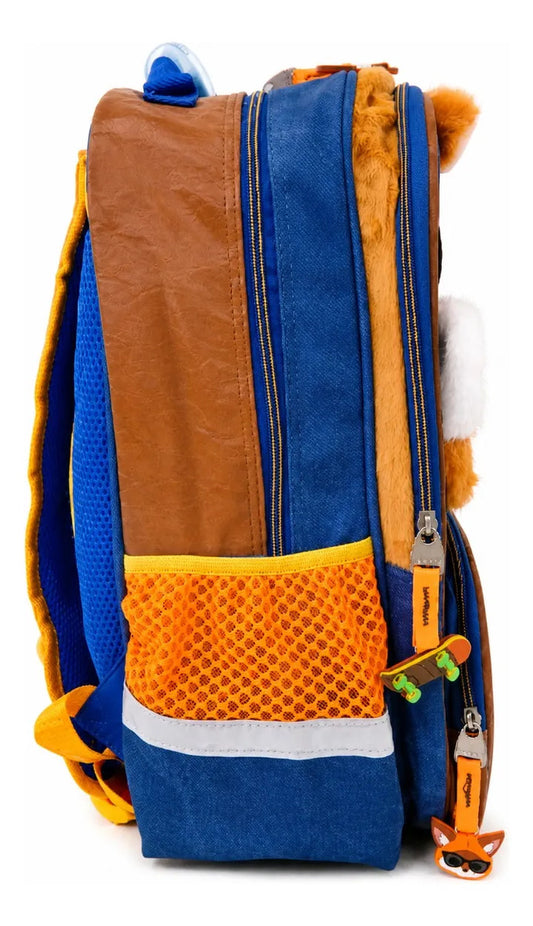 Mochila Escolar Lluvia Street Art Zorro Con Spinner Y Luz