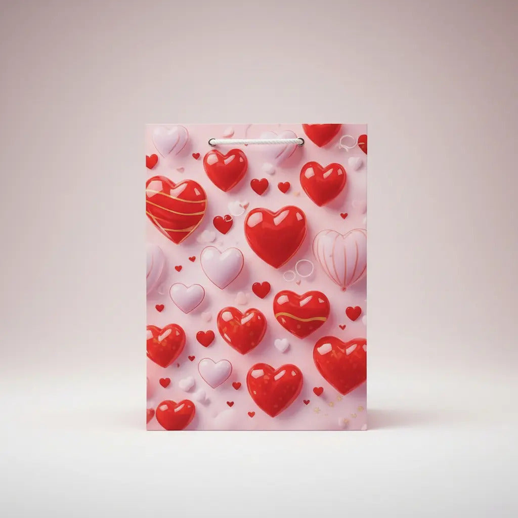Bolsa De Regalo Una Docena Diseño De Corazones Romanticos