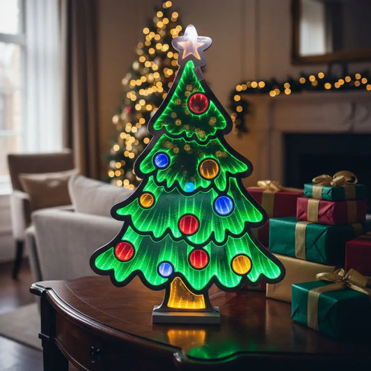 Luz Infinita Árbol Navideño 65x45x2 Cm 393 Luces