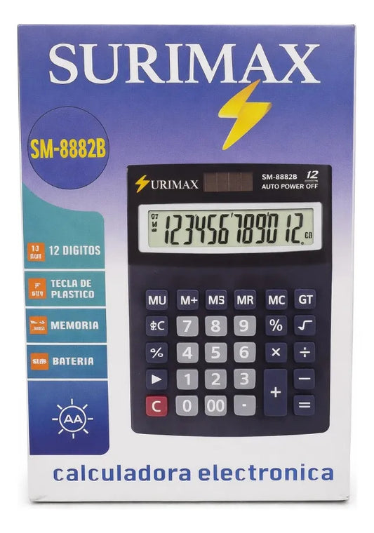 Calculadora De Oficina 12 Dígitos Con Funciones Comerciales