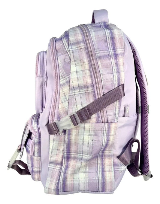 Mochila Juvenil Marca Lluvia Estilo Escoces Lila
