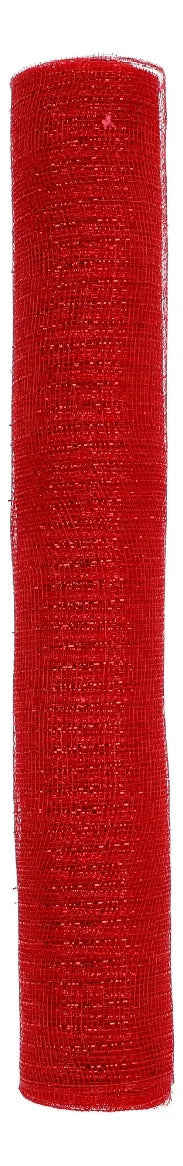 Malla Navideña lluvia Roja Brillante 9 Metros X 52 Cm