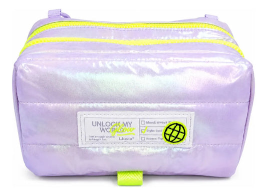 Lapicera Lluvia Diseño Urbano Lila Tornasol Premium