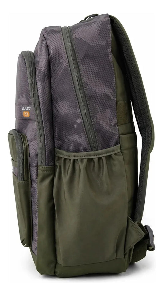 Mochila Lluvia Juvenil Verde Olivo Con Diseño Camuflaje