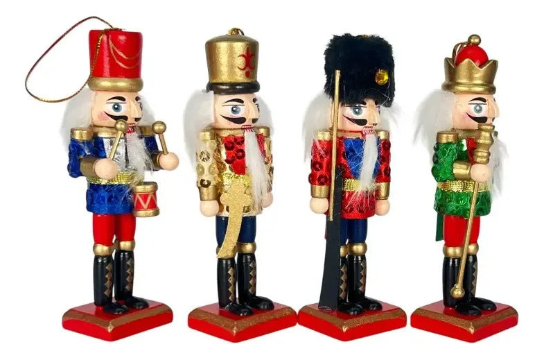 Cascanueces Decorativos 8 Piezas De Madera 14 Cm