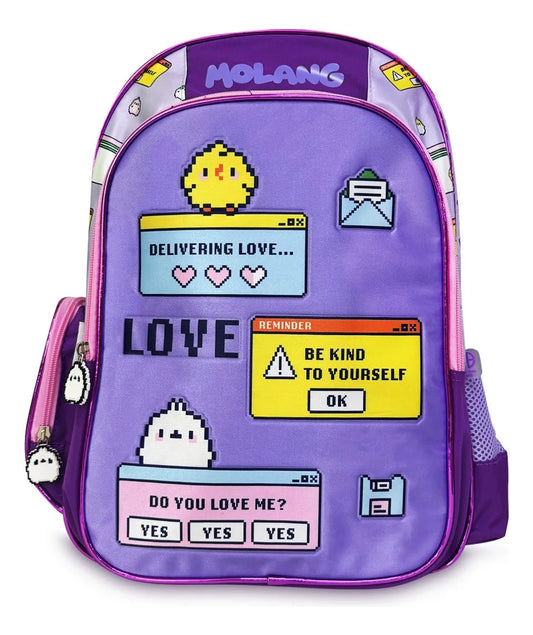 Set Escolar American Bags Morado Lila 3 Pzas Molang