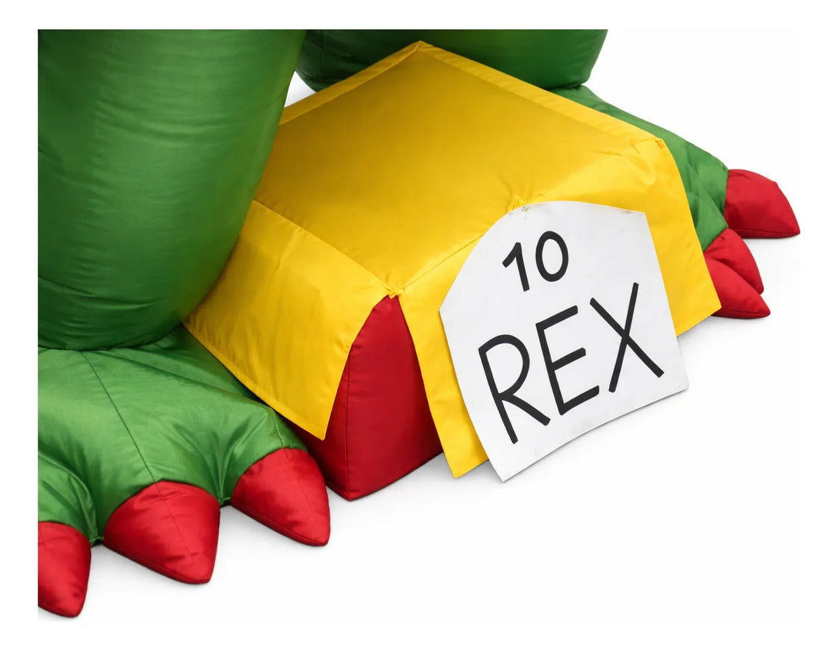 Inflable Navideño Dinosaurio Con Peluche 180x120x90