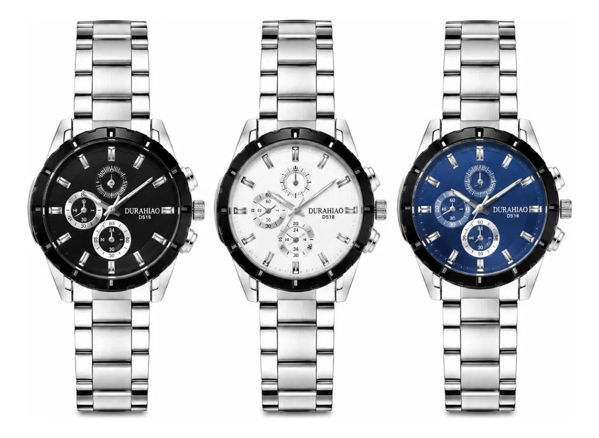 Reloj Orahao Diseño Con Extensible Metálico Tres Colores
