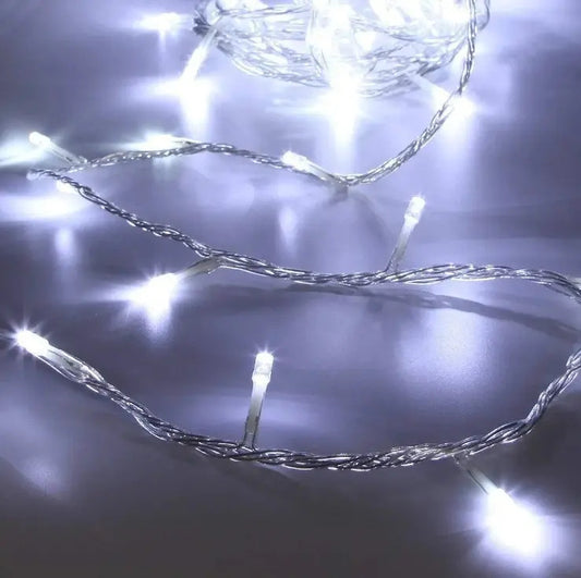 Serie Navideña 200 Blanco Frío Ideal Para Decoración 10m