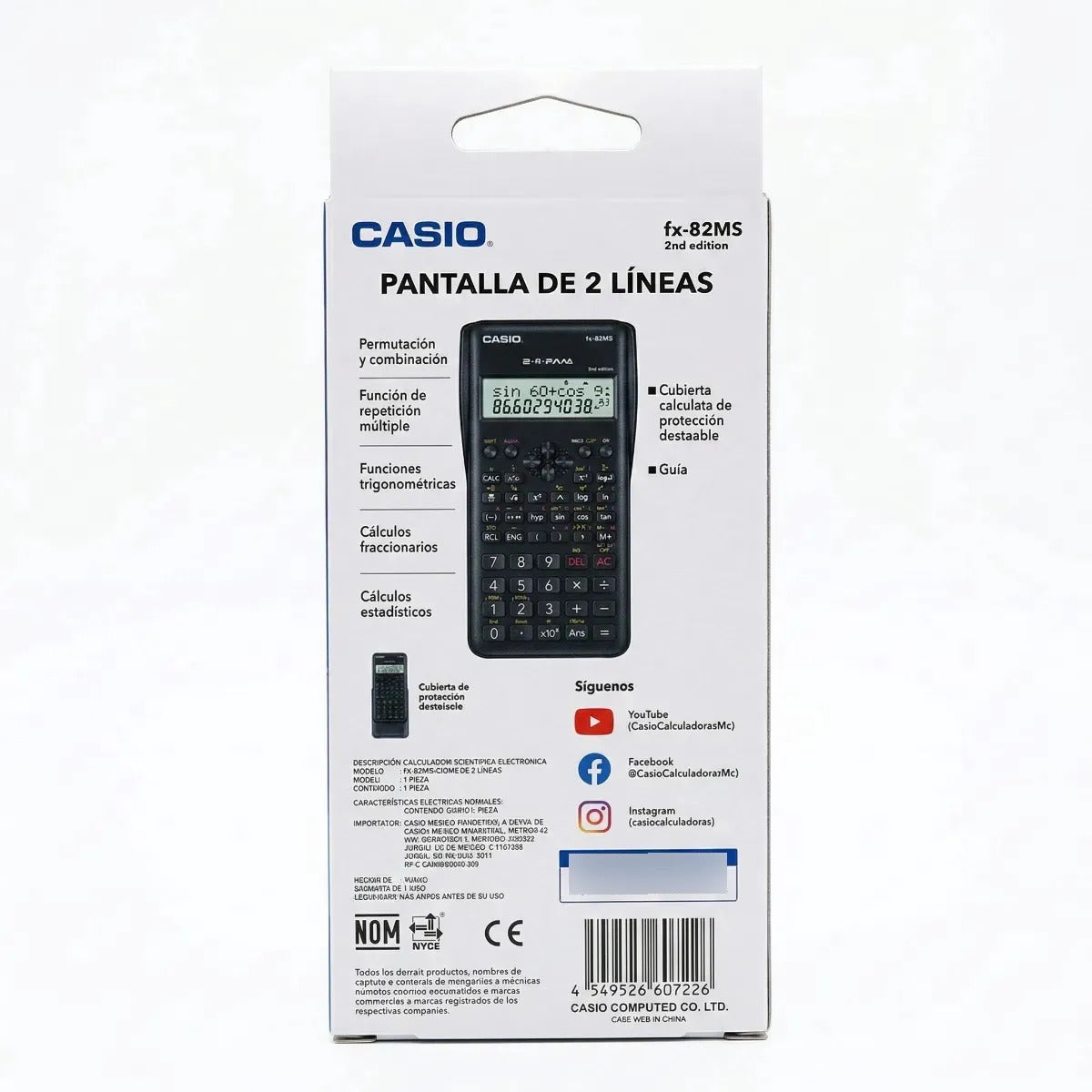 Casio Fx-82ms Calculadora Científica 240 Funciones