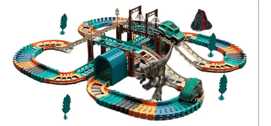 Pista Dino Track De 87 Piezas Con Carro A Pila Aa Candy Toys