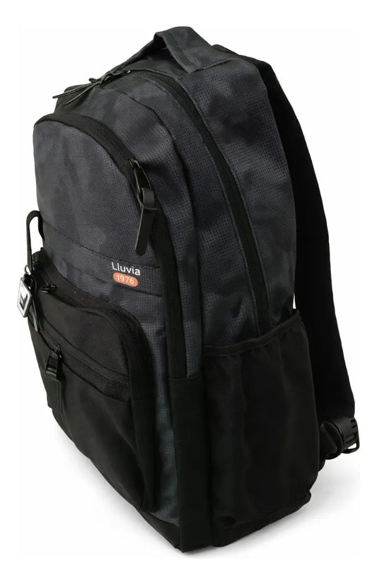 Mochila Lluviajuvenil Negra Camuflaje Gris Antirrobo Espalda