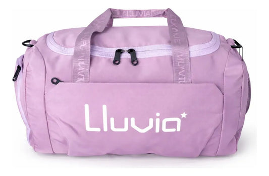 Maleta De Viaje Lluvia Lila Satinado Y Espacio Para Zapatos