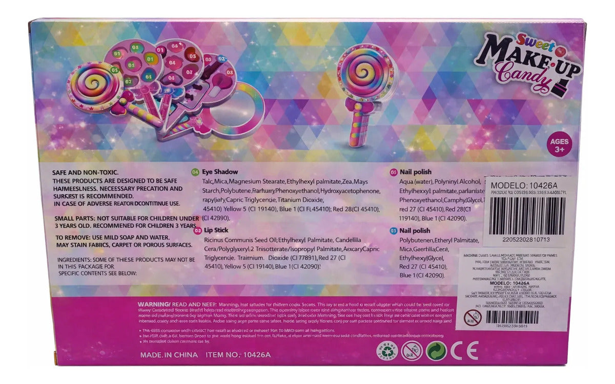 Set De Maquillaje En Estuche Paleta 6 Piezas Candy Toys