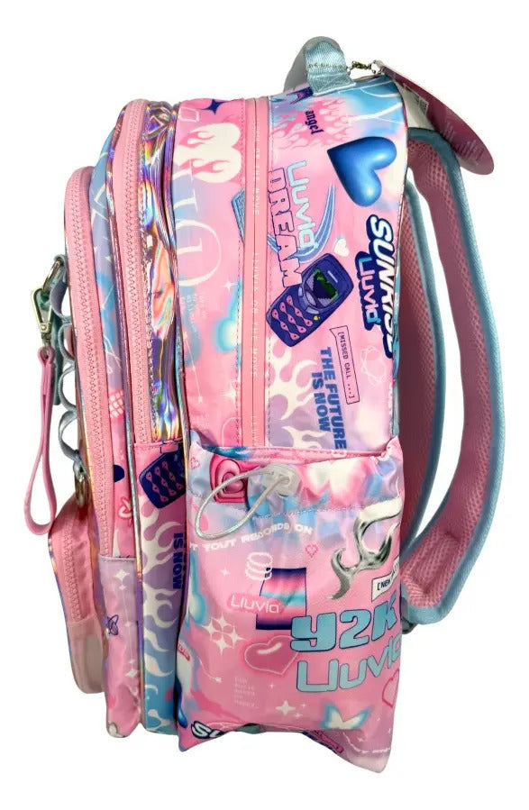 Mochila Primaria Marca Lluvia Efecto Espejo