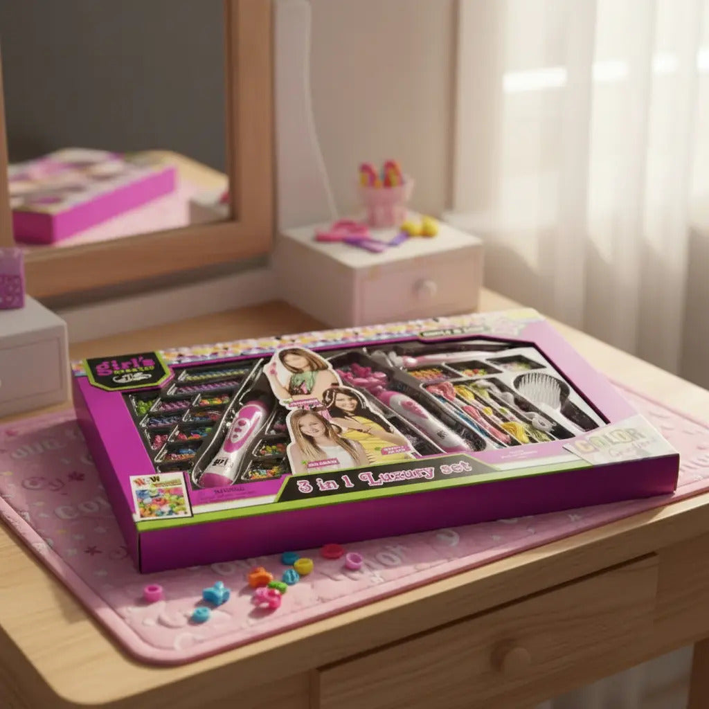 Set 3 En 1 Con Máquina De Estilo Candy Toys