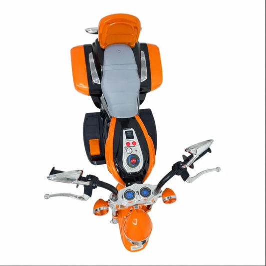 Motocicleta Eléctrica Infantil Color Naranja 3 Ruedas