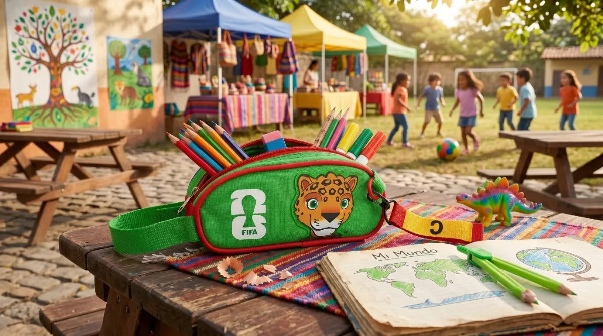Lapicera Ruz Fifa Tres Compartimientos Mascota Oficial Verde