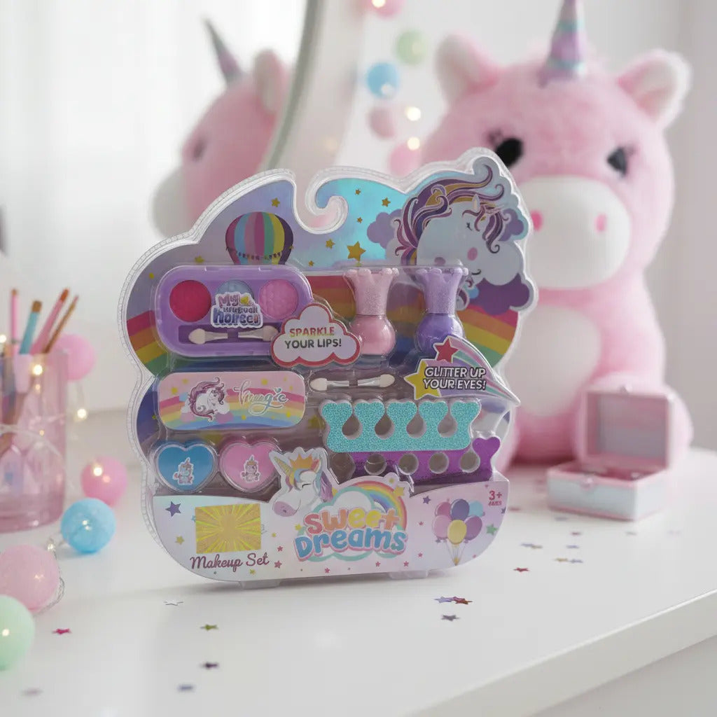 Kit De Maquillaje Para Niñas Unicornio Mágico Candy Toys