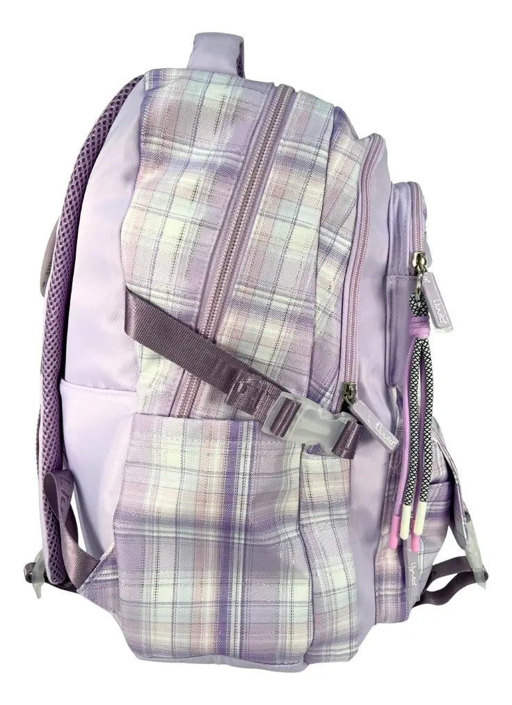 Mochila Juvenil Marca Lluvia Estilo Escoces Lila