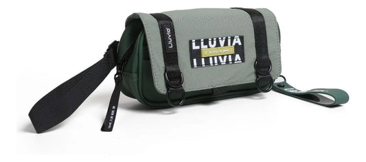 Lapicera Compacta Lluvia Verde Olivo Y Cierre Resistente