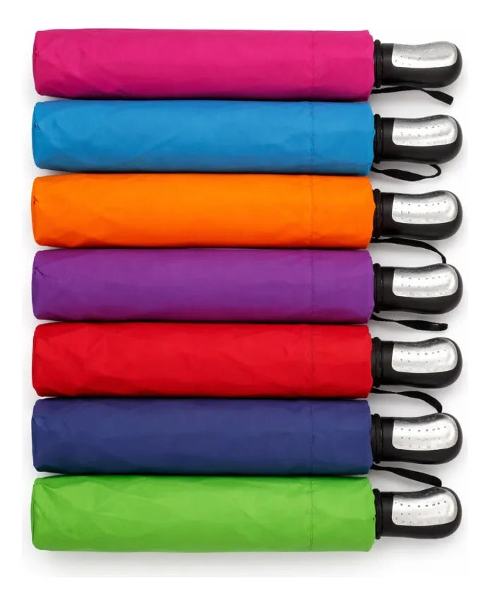 Paraguas De Bolsillo Nylon Premium 7 Colores Semi Automático