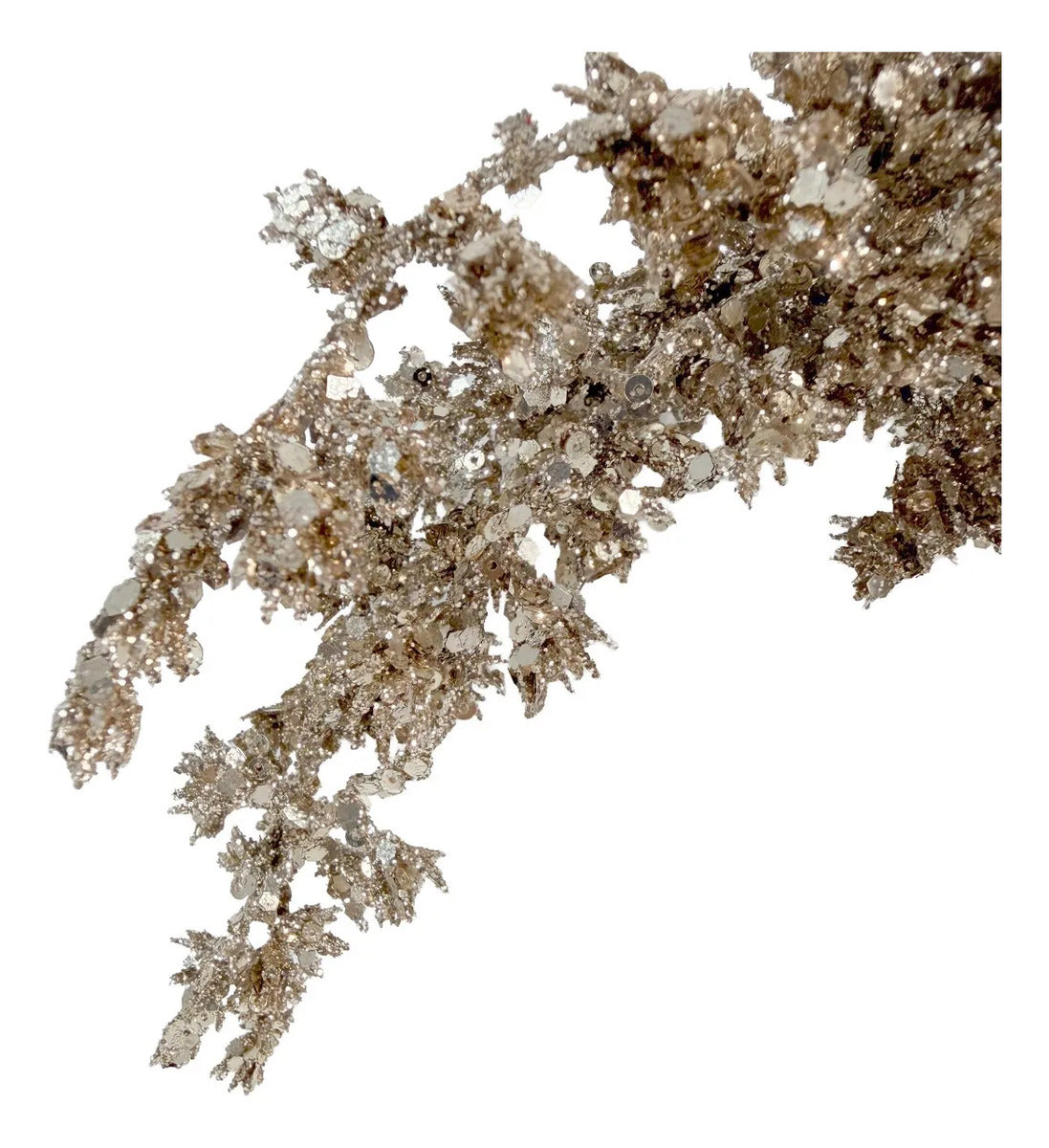 Vara Decorativa Lluvia Champagne con Florecitas