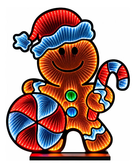 Galleta de Jengibre Lluvia Luz Infinita 627 Luces