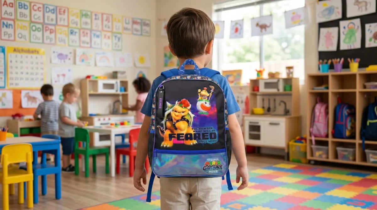 Mochila Kinder Ruz Super Mario Galaxy Bowser E Hijo