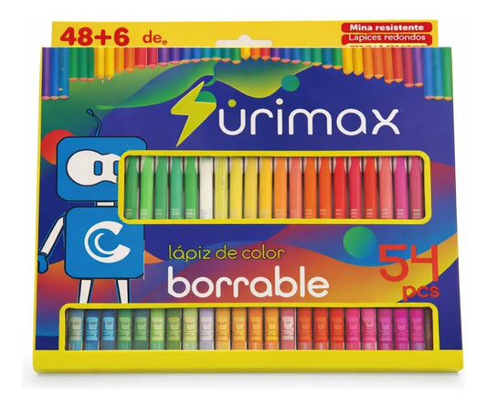 Lápices De Colores 54 Piezas Presentación Grande Surimax