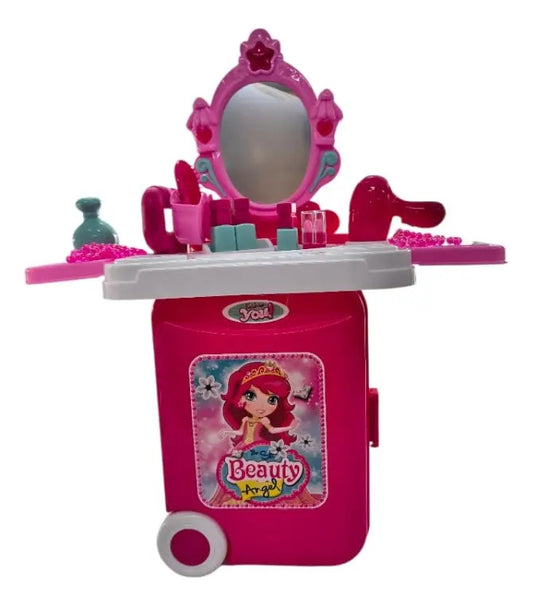 Tocador Infantil Beauty Angel Con Accesorios 17 Piezas