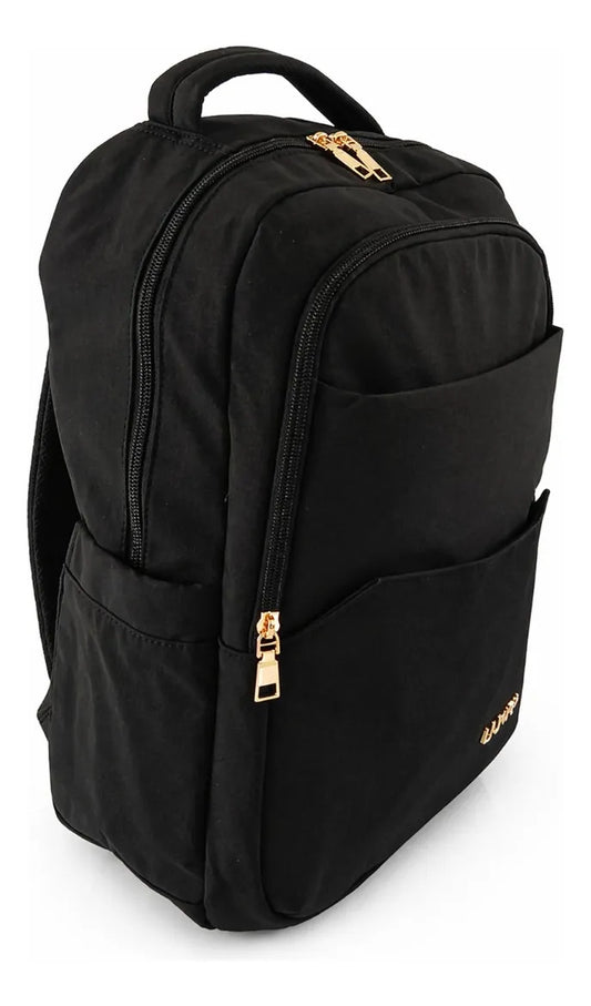 Mochila Lluvia Negra Ejecutiva Con Bolsillos Laterales Funcional