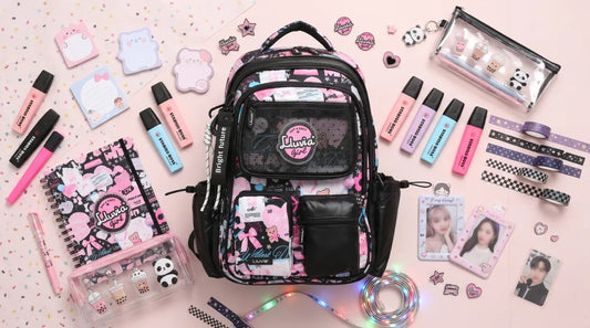 Mochila Lluvia Girl Con Diseño Kawaii Bolsita Transparent