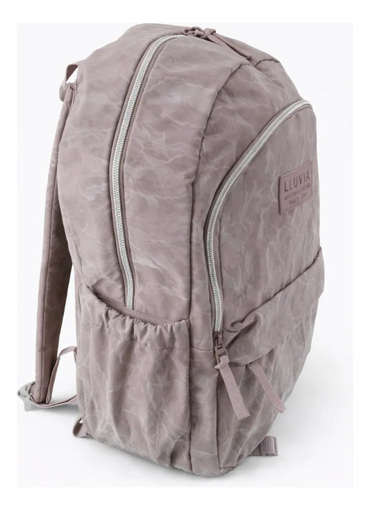 Mochila Lluviajuvenil Rosa Marmoleada Práctica Con 3 Compartimento