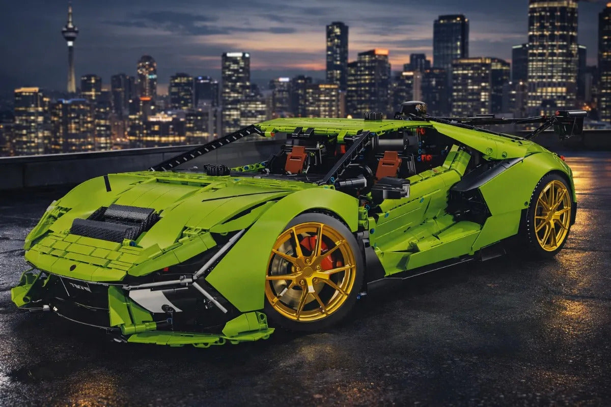 Carro Deportivo De Bloques Escala Lamborghini Rc 6628 Piezas