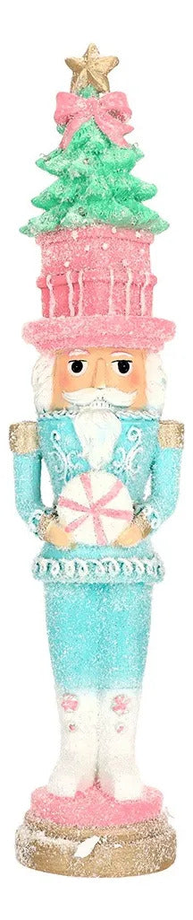 Cascanueces Lluvia Rosa Pastel y Azul Candy 52 cm