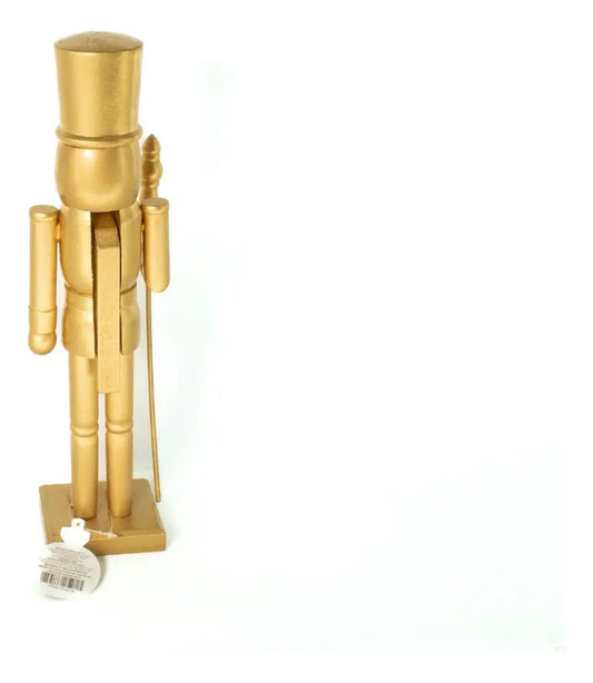 Cascanueces De Madera Dorados 2 Piezas 26x7x7 Marca Lluvia