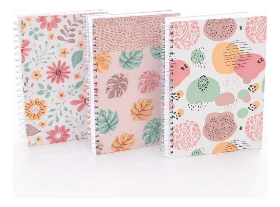 Libretas 3 Piezas Diseño Botánico Cuadro Chico Surimax