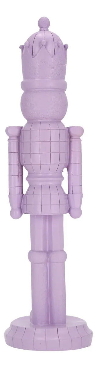 Soldado Navideño Lluvia Lila con Base Circular 40 cm