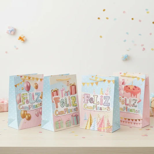 Bolsa De Regalo Una Docena Feliz Cumpleaños Colores Pastel